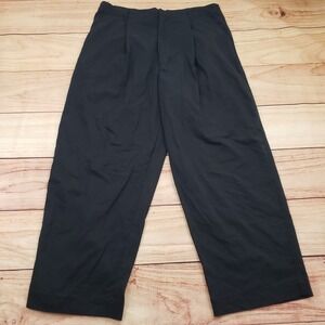 Standard/Cloth Pants‎ Womens 36 Black Wide Leg Cropped Pleated Career Casual
